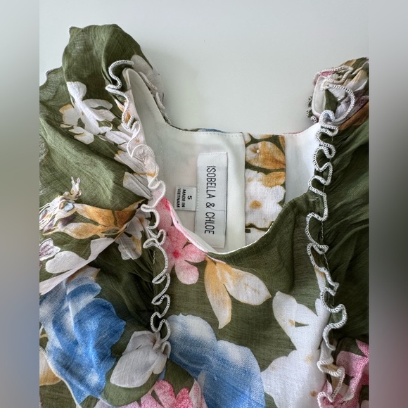 Isobella & Chloe Green Sundress with Flutter Sleeves Size 5 - Picture 2 of 9